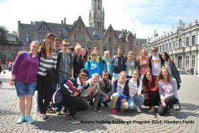 Groepsfoto van de HEP-deelnemers te Brugge